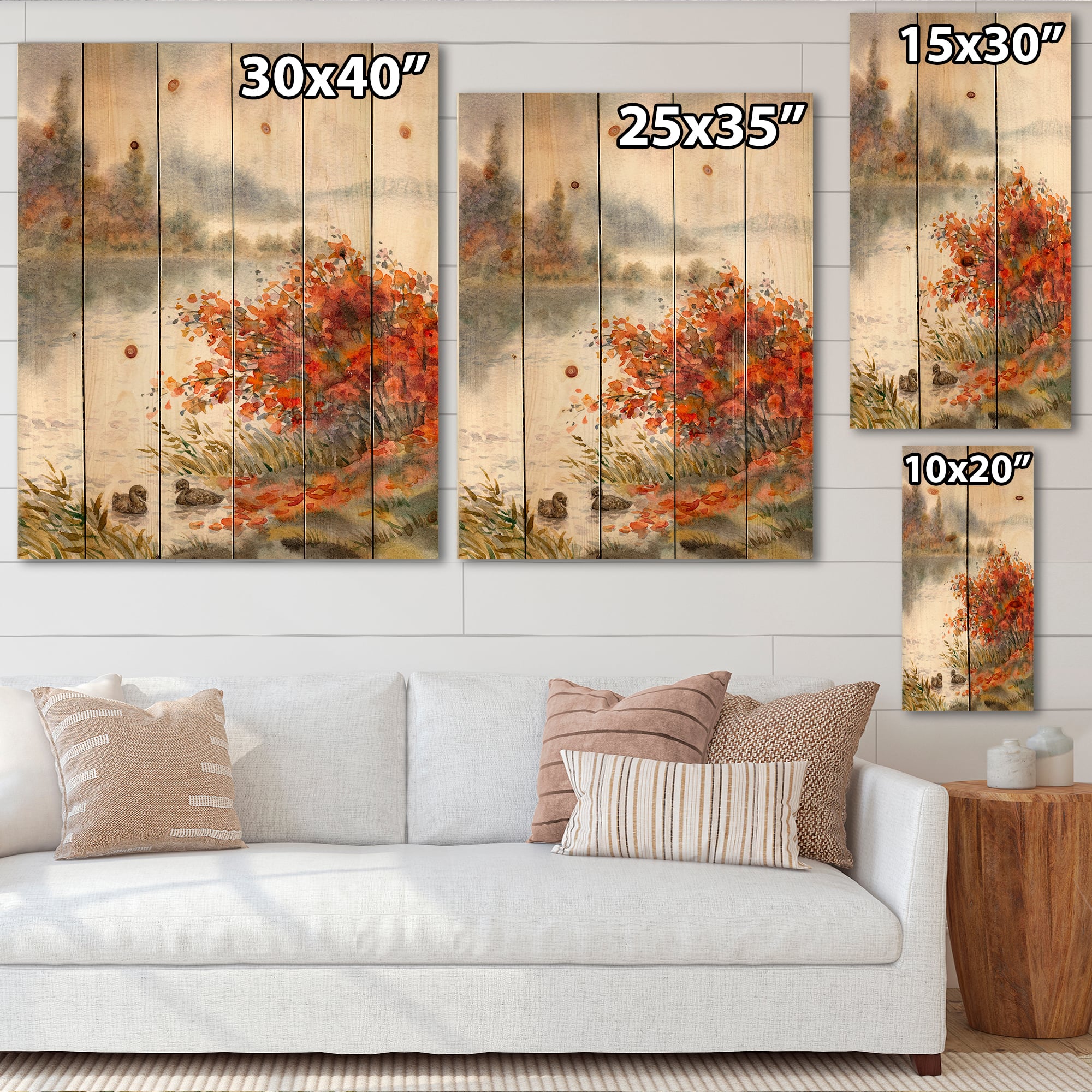 Designart - View Of The Lake In Autumn